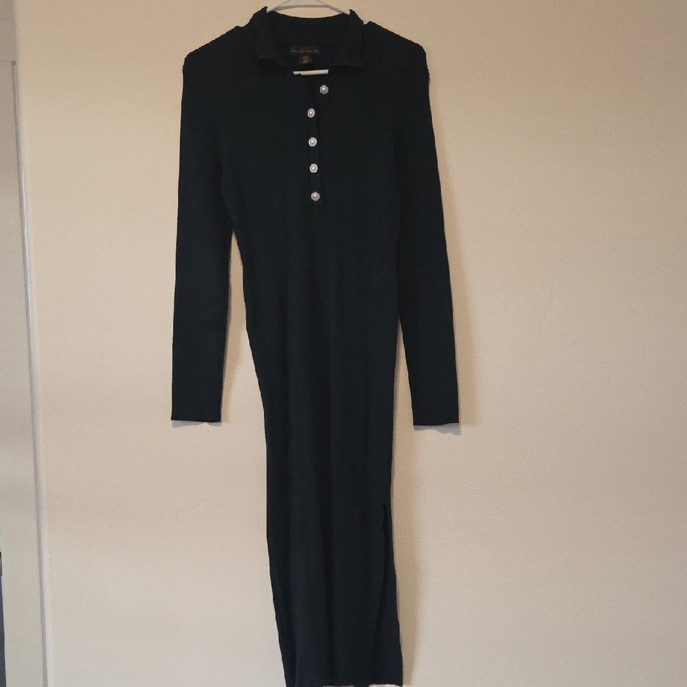 House of Harlow 1960 Dark Green Long Sleeve Dress - Picture 2 of 6